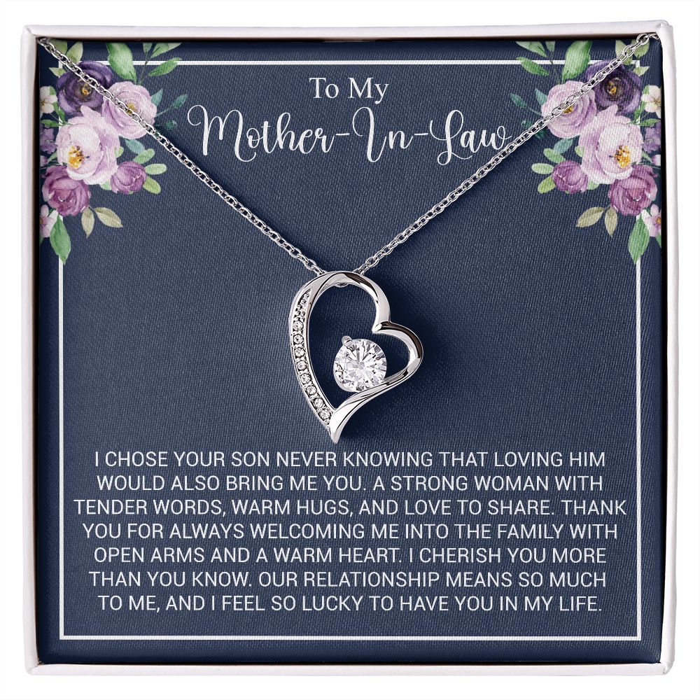 To My Mother-In-Law | I Cherish You | The Dazzling Forever Love Necklace