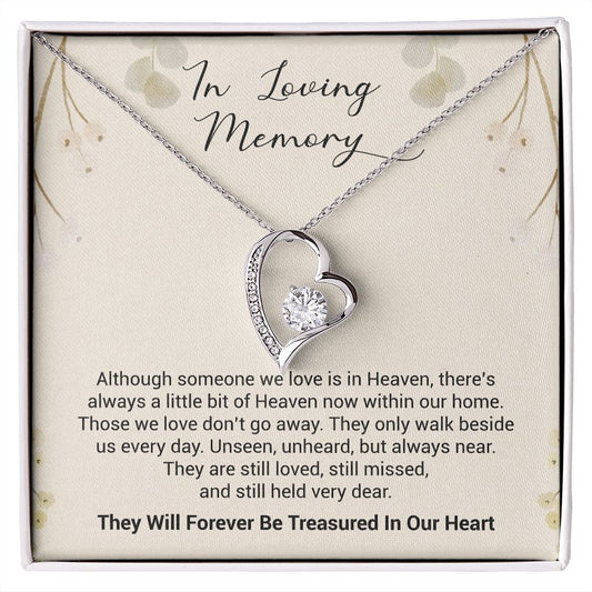 In Loving Memory | They Will Forever Be Treasured In Our Heart | The Forever Love Necklace