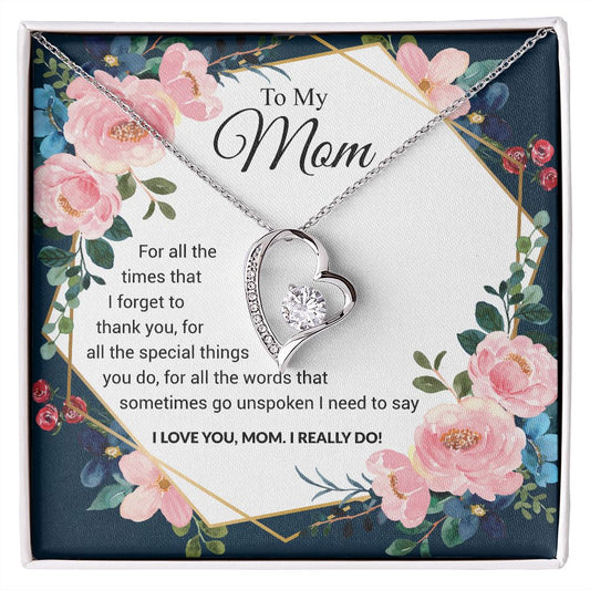 To My Mom | I Love You Mom | The dazzling Forever Love Necklace