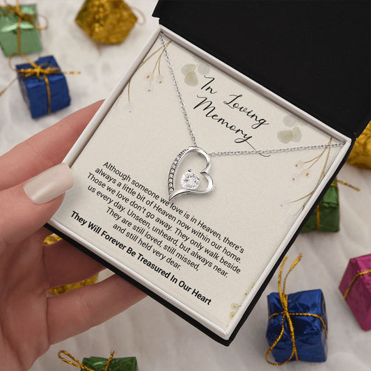 In Loving Memory | They Will Forever Be Treasured In Our Heart | The Forever Love Necklace