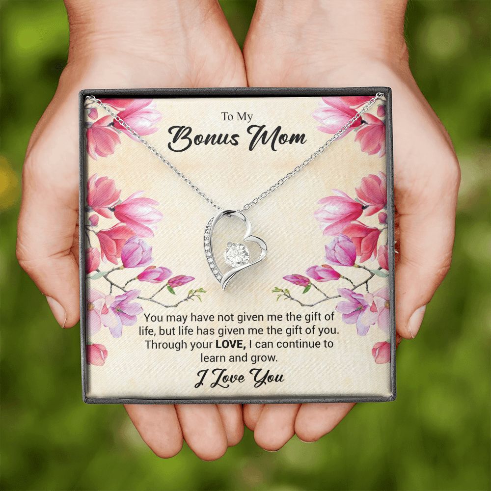 To My Bonus Mom | I Love You | Forever Love Necklace