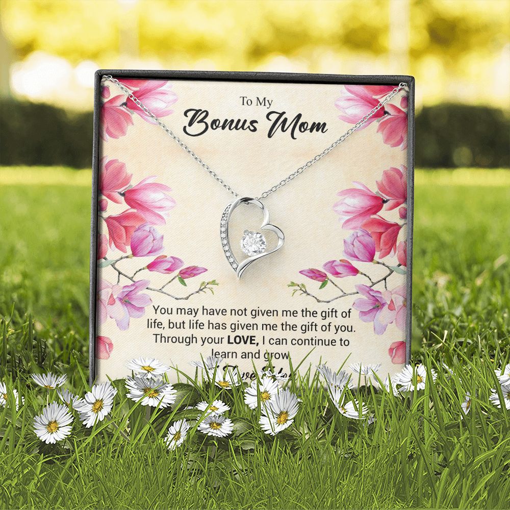 To My Bonus Mom | I Love You | Forever Love Necklace