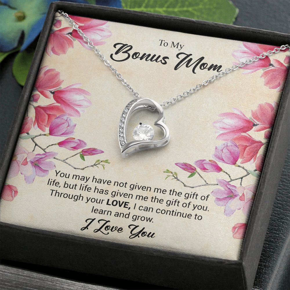 To My Bonus Mom | I Love You | Forever Love Necklace