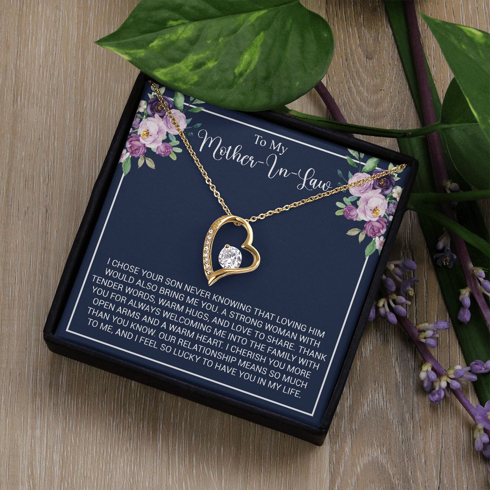 To My Mother-In-Law | I Cherish You | The Dazzling Forever Love Necklace