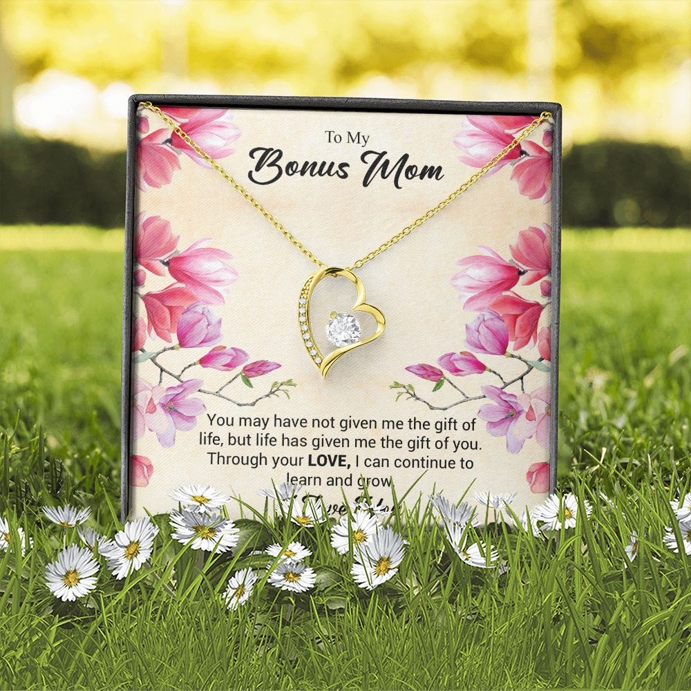 To My Bonus Mom | I Love You | Forever Love Necklace