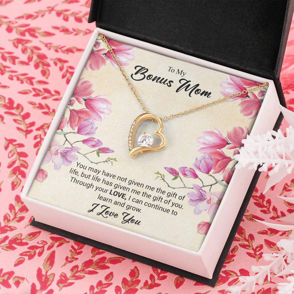 To My Bonus Mom | I Love You | Forever Love Necklace