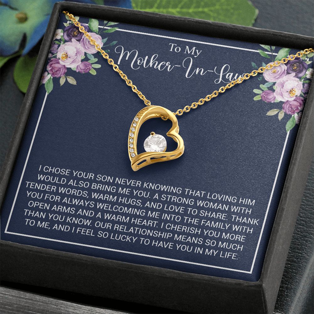 To My Mother-In-Law | I Cherish You | The Dazzling Forever Love Necklace