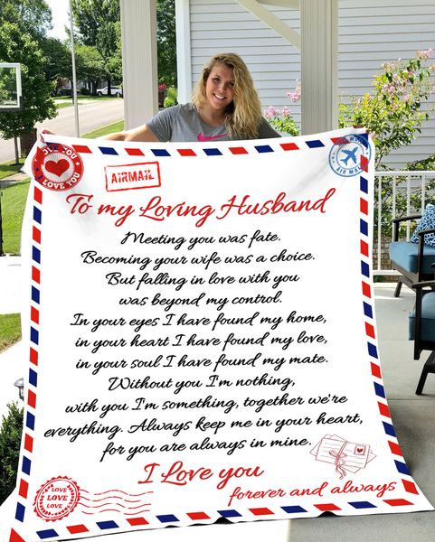 To My Loving Husband Blanket