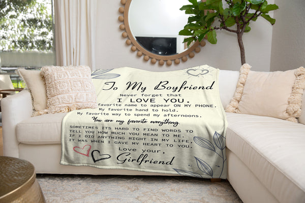 To My Boyfriend Fleece Blanket