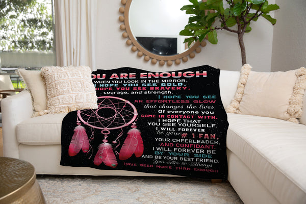 You Are Enough Fleece Blanket