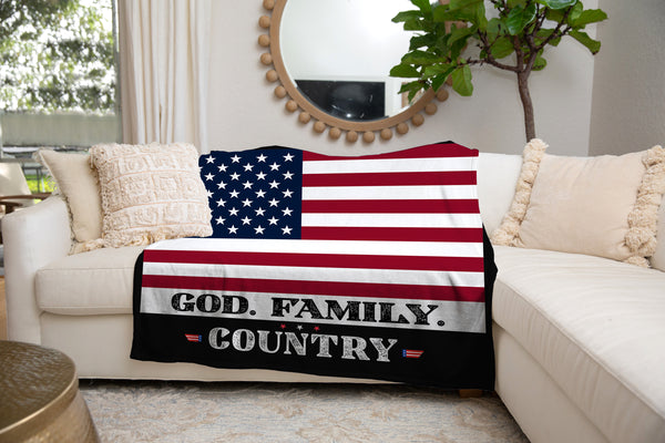 God, Family, & Country Blanket