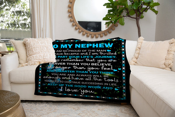 To My Nephew Fleece Blanket