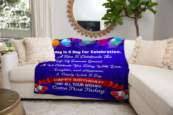 Happy Birthday Fleece Blanket