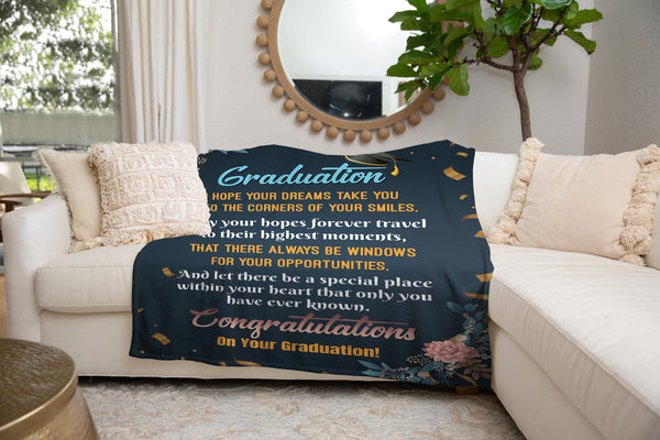 Graduation Fleece Blanket