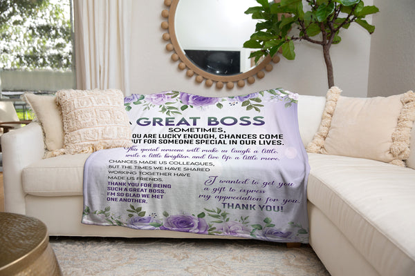 To A Great Boss Fleece Blanket