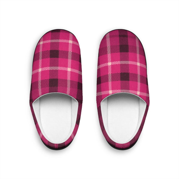 Pink Plade Women's Slippers