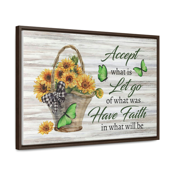 Acceptance, Live, & Have Faith Canvas Wraps, Horizontal Frame