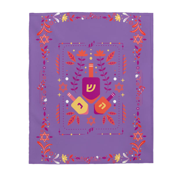 Purple Dreidel Blanket