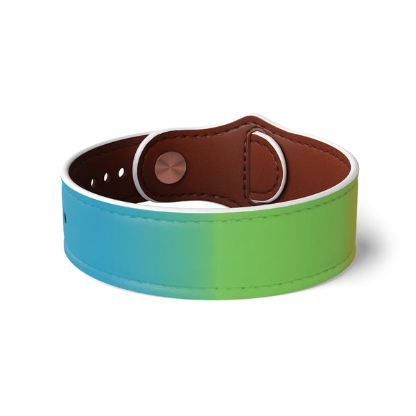 Rainbow Leather Wristband