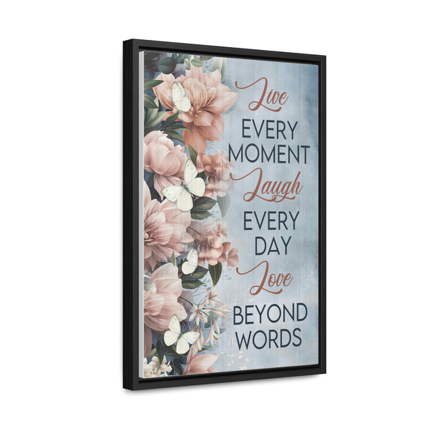 Live, Laugh, & Love Canvas Wraps, Vertical Frame