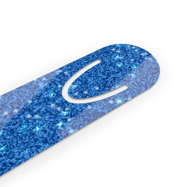 Blue Glitter Bookmark