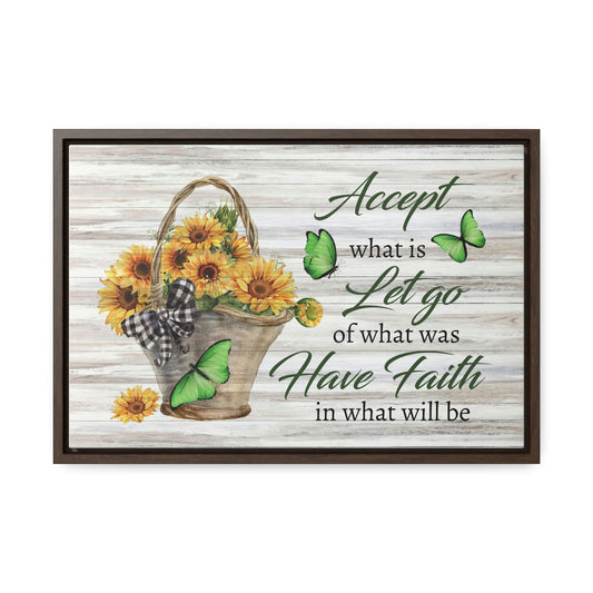 Acceptance, Live, & Have Faith Canvas Wraps, Horizontal Frame