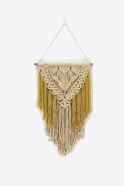 Contrast Fringe Macrame Wall Hanging