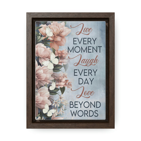 Live, Laugh, & Love Canvas Wraps, Vertical Frame