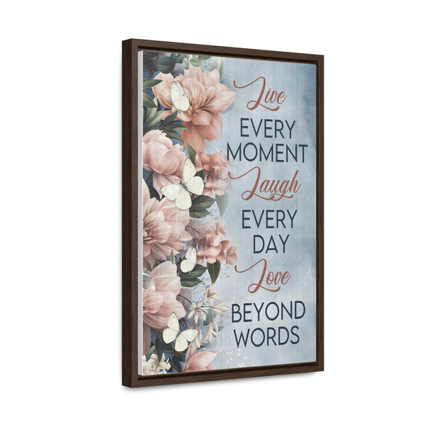 Live, Laugh, & Love Canvas Wraps, Vertical Frame