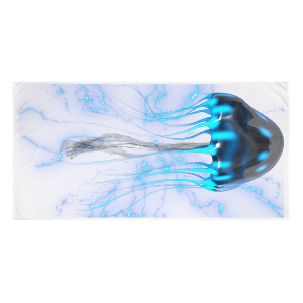 Blue Jelly Fish Beach Towel