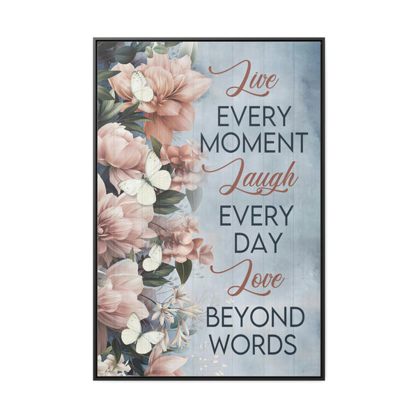 Live, Laugh, & Love Canvas Wraps, Vertical Frame