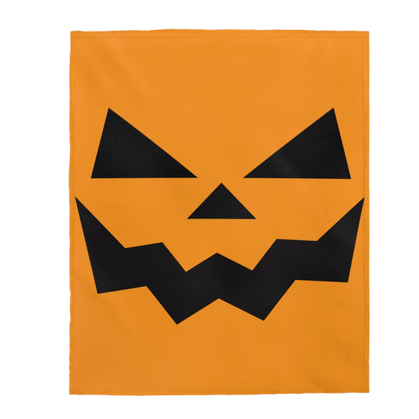 Orange Jack-O-Lantern Blanket