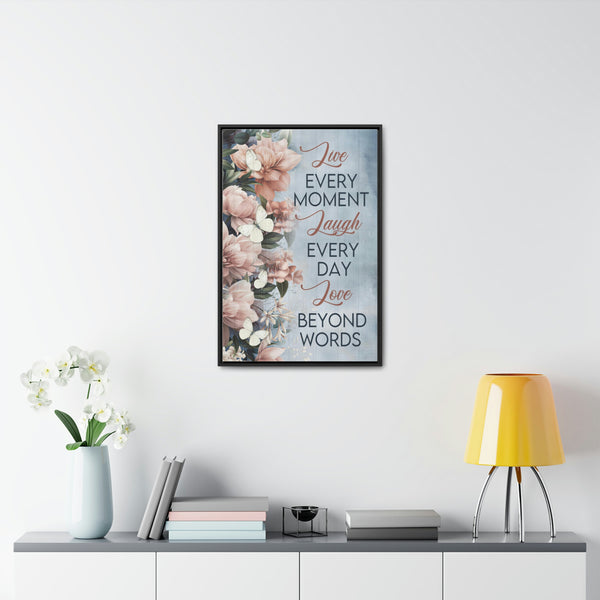 Live, Laugh, & Love Canvas Wraps, Vertical Frame