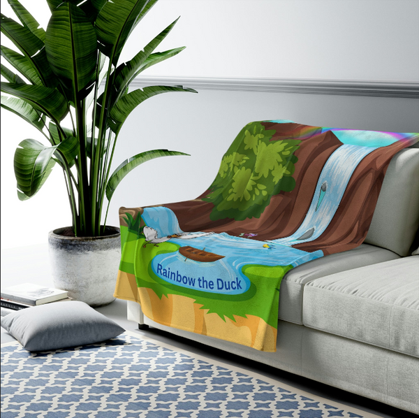 Rainbow The Duck Blanket