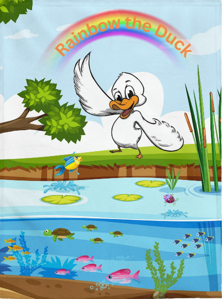 Rainbow The Duck Blanket