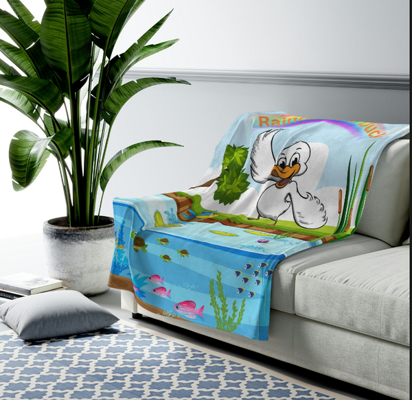 Rainbow The Duck Blanket