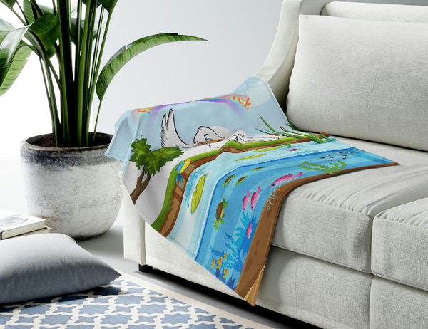 Rainbow The Duck Blanket