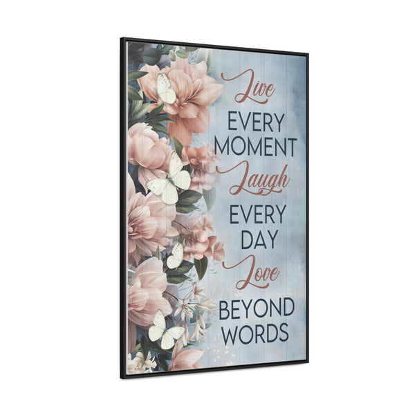 Live, Laugh, & Love Canvas Wraps, Vertical Frame