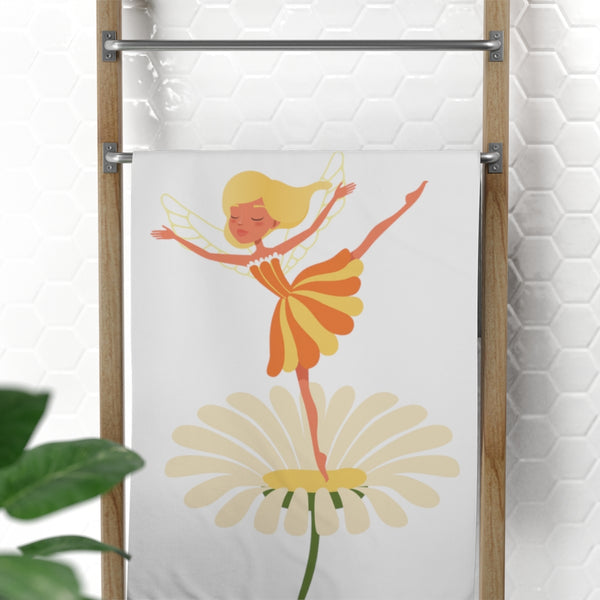 Yellow Daisy Fairy Beach Towel