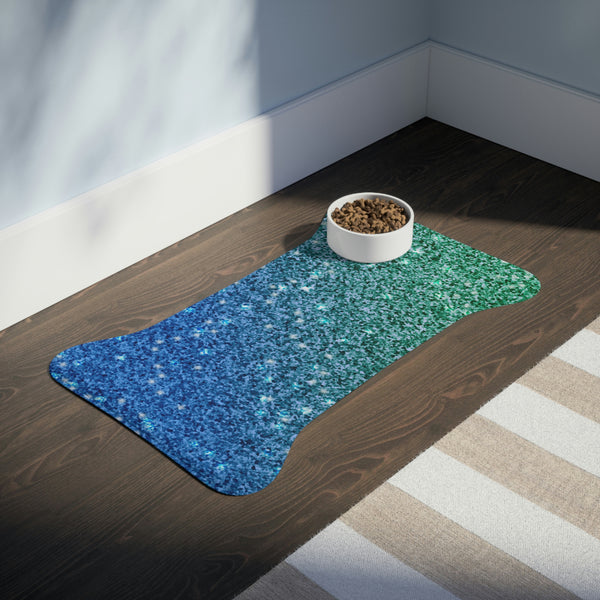 Blue And Green Cat Feeding Mat