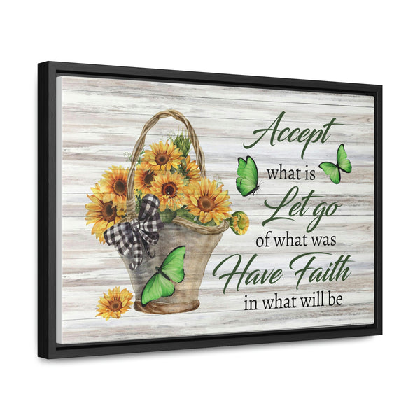 Acceptance, Live, & Have Faith Canvas Wraps, Horizontal Frame