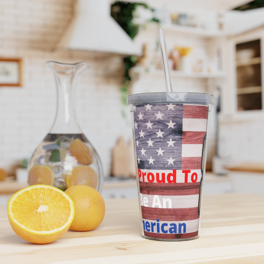 I'm Proud To Be An American Tumbler with Straw