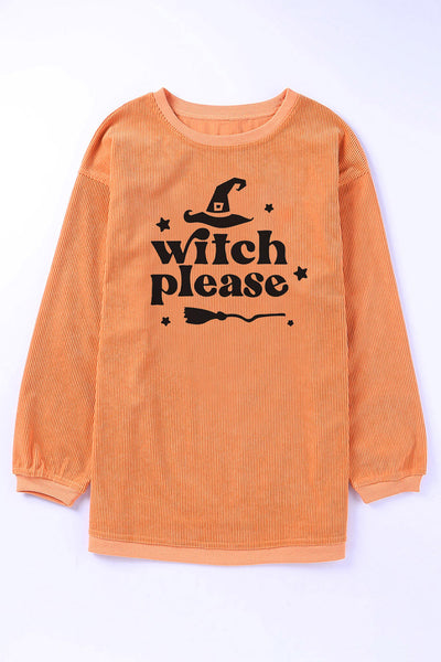 WITCH PLEASE Graphic Dropped Shoulder Sweatshirt