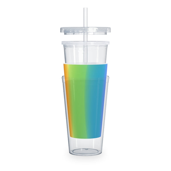 Rainbow Tumbler with Straw