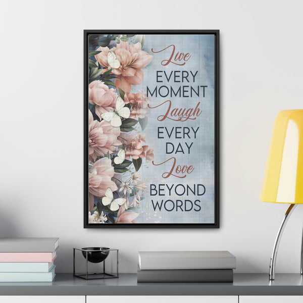 Live, Laugh, & Love Canvas Wraps, Vertical Frame