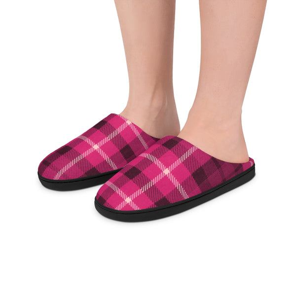 Pink Plade Women's Slippers