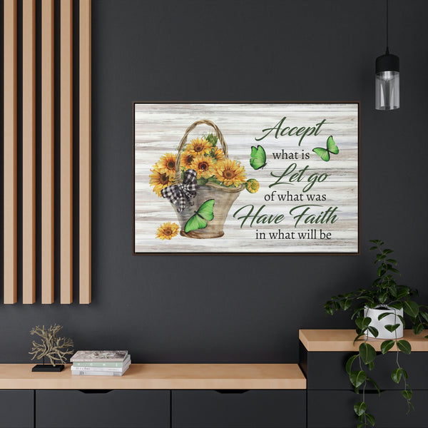 Acceptance, Live, & Have Faith Canvas Wraps, Horizontal Frame