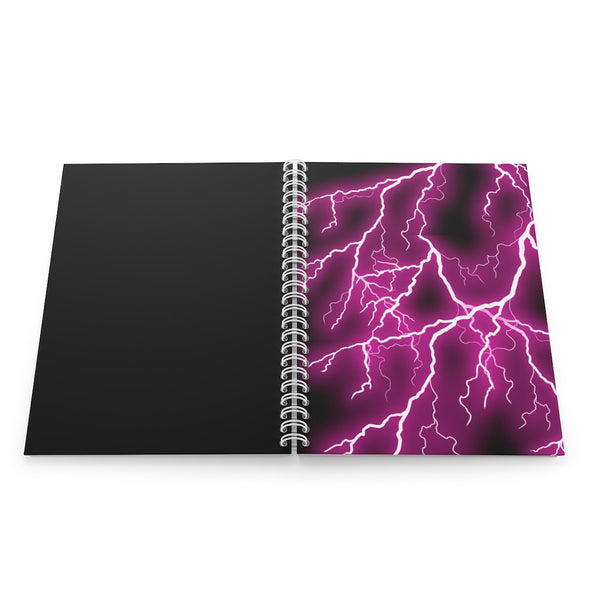 Pink Lightening Spiral Notebook