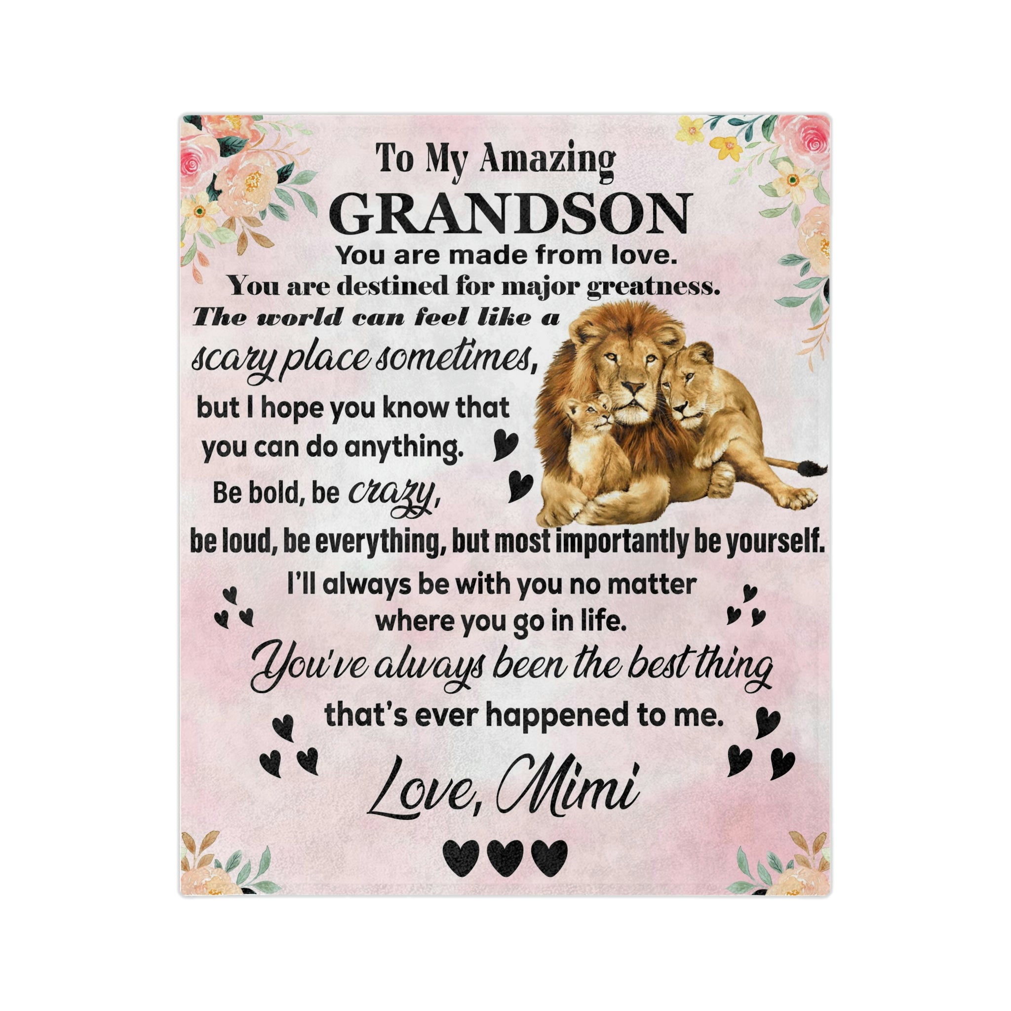 To My Amazing Grandson Blanket