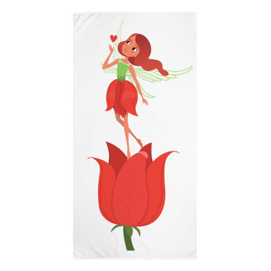 Tulip Fairy Beach Towel